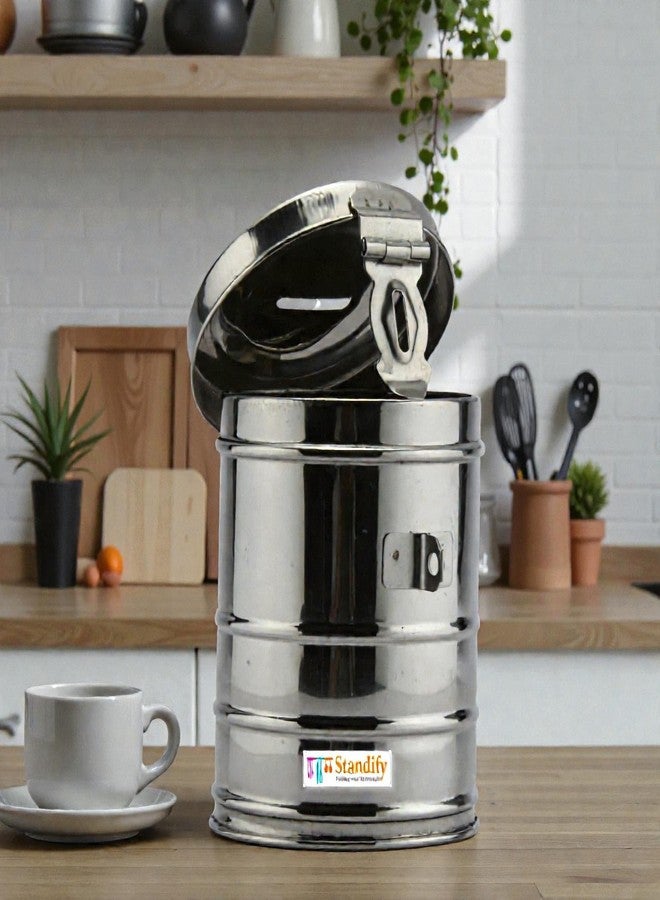 Standify® 1500ML Big Money Bank_A Stainless Steel Money Box Heavy Duty Bachat Gulak for Kids & Adults Unbreakable Piggy Bank. - Image 3